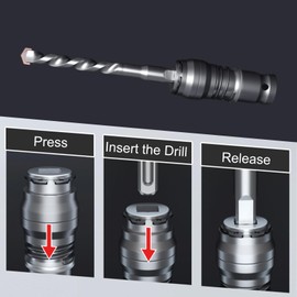 Impact Wrench to Electric Hammer Drill Converter Chuck ElectricWrench Adapter Electric Drill Wrench to Hammer Adapter ImpactWrench Conversion Head Square Hole (Square Handle)