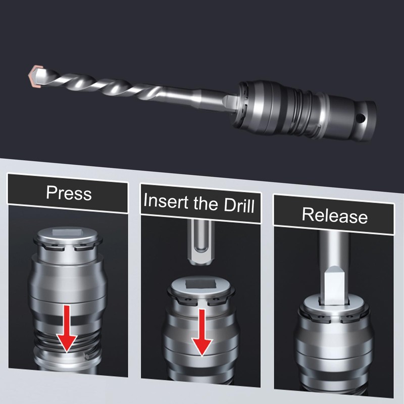 Impact Wrench to Electric Hammer Drill Converter Chuck ElectricWrench Adapter
