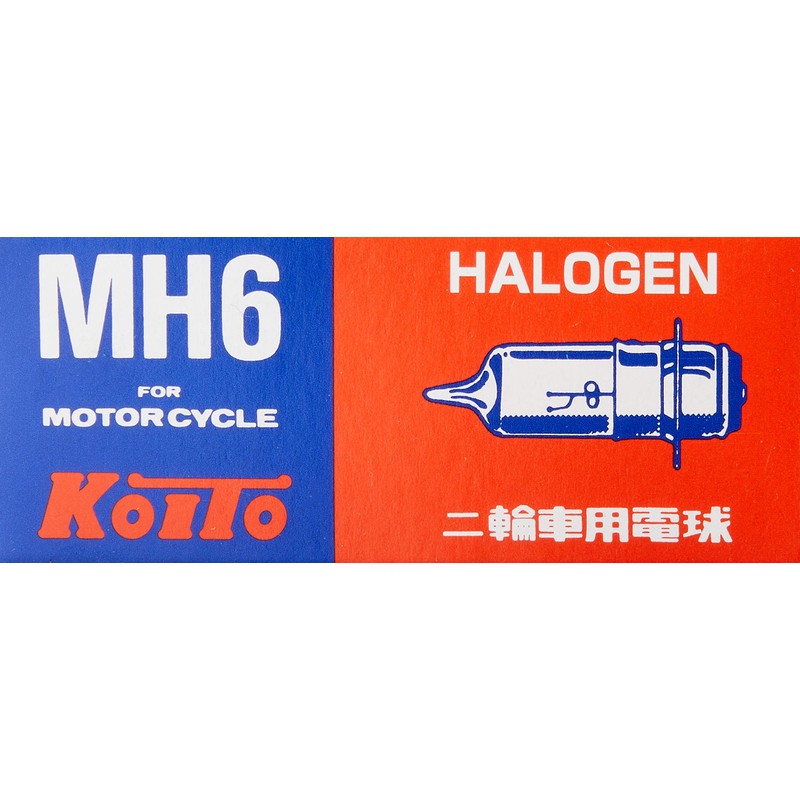 KOITO Normal Bulb for Two-Wheeler Headlight [12V40/40W] Clear [1-piece] P15d-25-3/110°×110°