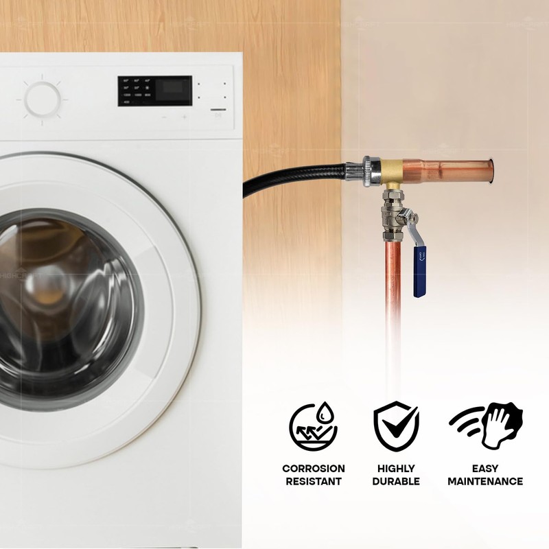 EVERFLOW WMT112S 1-1/2" BRASS WASHING MACHINE TEE WITH FIP TO
