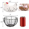 AVLA Chicken Egg Basket, Black Wire Egg Collection Baskes with