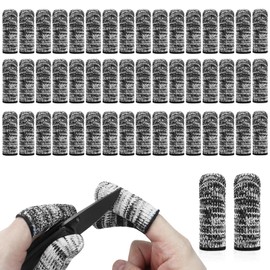 Dirvcp Cut Resistant Finger Cotsr, Gloves Life Extender for Kitchen,Work, Sculpture, Anti-Slip, Reusable (50 Pack)