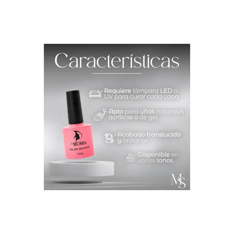 Mussa Esmaltes Semipermanentes Gelish Gama Colores Gelatina