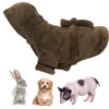 Pet Bathrobe Warm Flannel Quick Drying Dog Hooded Bath Towel