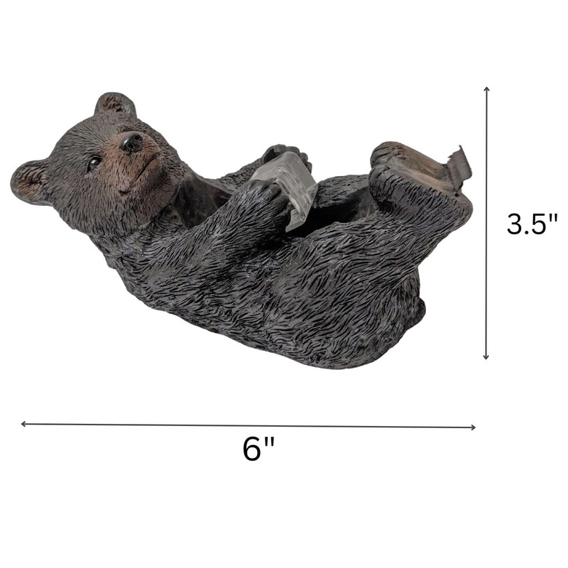 Adorable Black Bear Tape Dispenser/Stand for Cabin Lodge Style -
