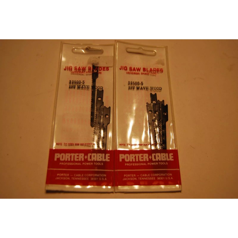 PORTER-CABLE U-Shank Jig Saw Blades 12500-5 12T wave wood 10
