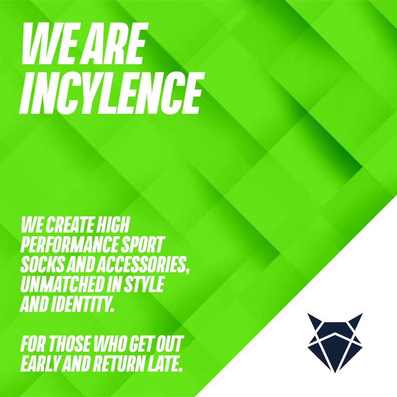 INCYLENCE High Viz Running Socks with Reflectors - Functional and