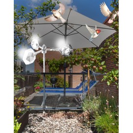 QWORK® Reflective Bird Scarer Rotatory Wind Drive Bird Expeller Reflect Sunshine from All Angles Keep Away Pigeons, Crows, Magpies