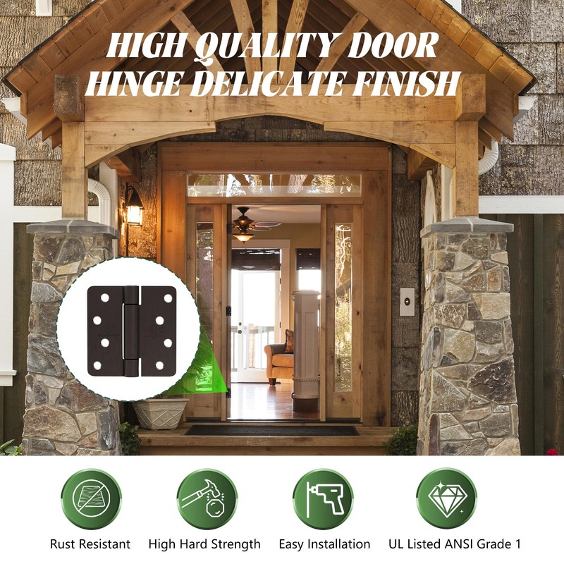 3 Pieces Self Closing Door Hinge 4 inch Oil Rubbed