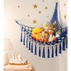 Stuffed Animal Toy Storage Hammock with LED Light-Macrame Jumbo Doll