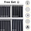 Simplebrand Grey Short Black Out Pinch Pleated Curtains for Bedroom