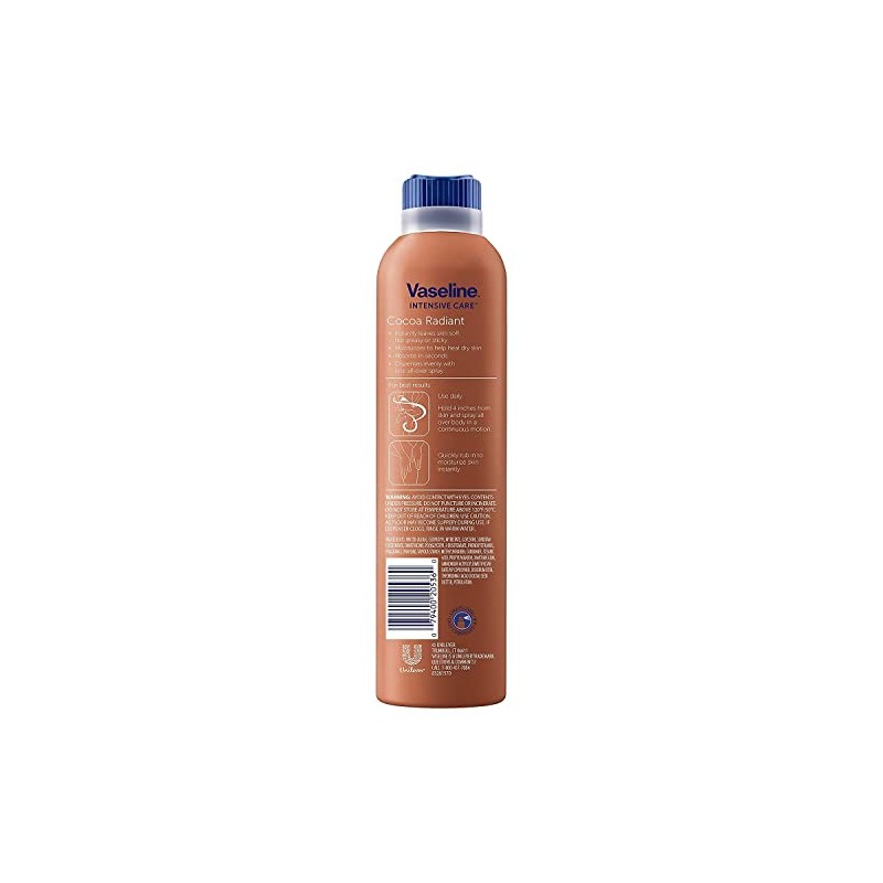 Vaseline Spray Go Cocoa Radiant, 6.5 oz (paquete de 2)