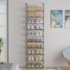 OYREL 10-Tier Metal Shoe Rack, Narrow Shoe Rack Organizer, Sturdy
