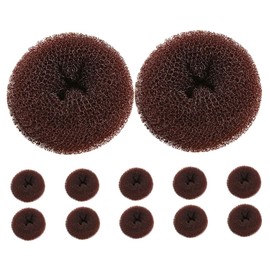Ipetboom 12pcs Hair Bun Maker Chignon Donut Updo Shaper for Women Elastic Comfortable Styling Tool for All Hair Types Travel Friendly Design