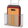 Simple Houseware Over Cabinet Door Organizer, 12.5"Wx3.75"Dx18"H, Mesh Silver