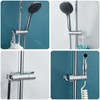 Simpeak Universal Hand Shower Holder with Hook, Adjustable Shower Holder