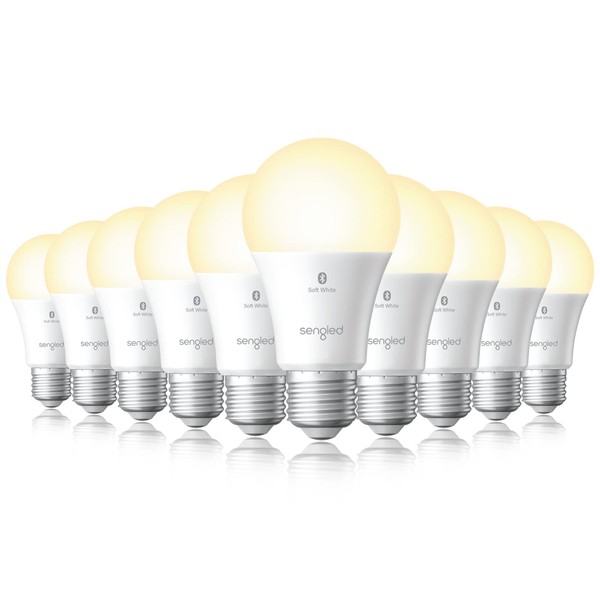 Sengled Smart Light Bulb, S1 Auto Pairing with Alexa Devices, Warm Light Bulbs, Smart Light Bulbs that work with Alexa, Bluetooth Mesh Smart Home Lighting, E26 60W Equivalent, 800LM, 10-Pack