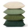 MIULEE Natural Green Pillow Covers 18x18 Inch Set of 4