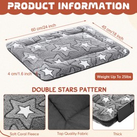 Namalu Pack of 2 Dog Blanket, Dog Cushion, Washable Dog Bed with Reversible Cushion, Star Pattern, Dog Mat, Soft, Cool and Warm Cat Bed, Cat Blanket, Pet Blanket for Small, Medium, Large Dogs
