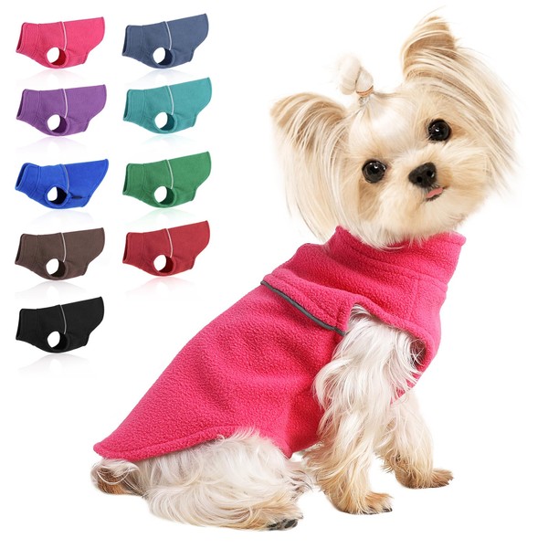 XS Dog Clothes - Fleece Vest Dog Sweater - Puppy
