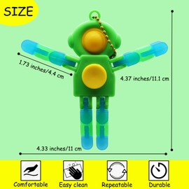 8 Pack Pop Fidget Spinner, Deformable Luminous Fidget Spinners Toy, Wacky Tracks Fidget Toys, Keychain Fidget Toys for Birthday Gifts Basket Stuffers Classroom Prizes Party Favors