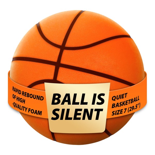 ETOVO Silent Basketball Size 7 (29.5"), 2025 New Foam Basketball