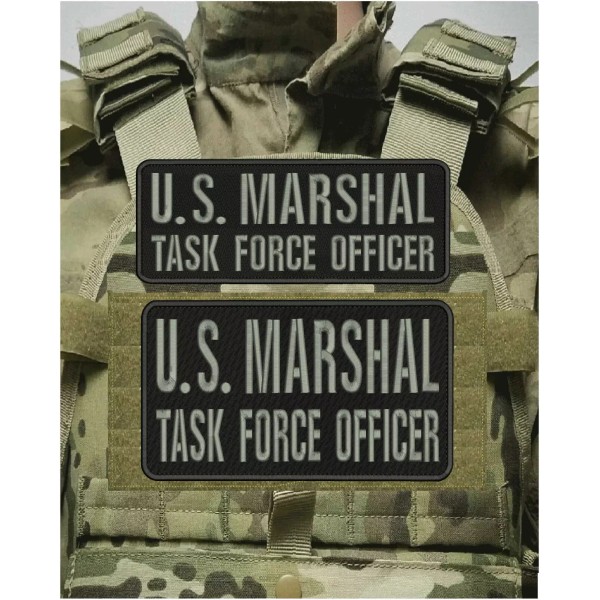 US MARSHAL T F O EMBROIDERY PATCH 4X11 & 6X11
