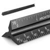 12" Architectural Scale Ruler Aluminum Architect Scale Triangular Scale Ruler