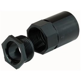 RND Conduit Female Adaptor BLK 25MM, Conduit Fittings Adapting Components Cable Management, Qty X 1