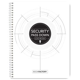 BookFactory Security Pass Down Log Book/Security Guard Journal – Wire-O Logbook,100 Pages, 8.5'' x 11'' (Made in USA)