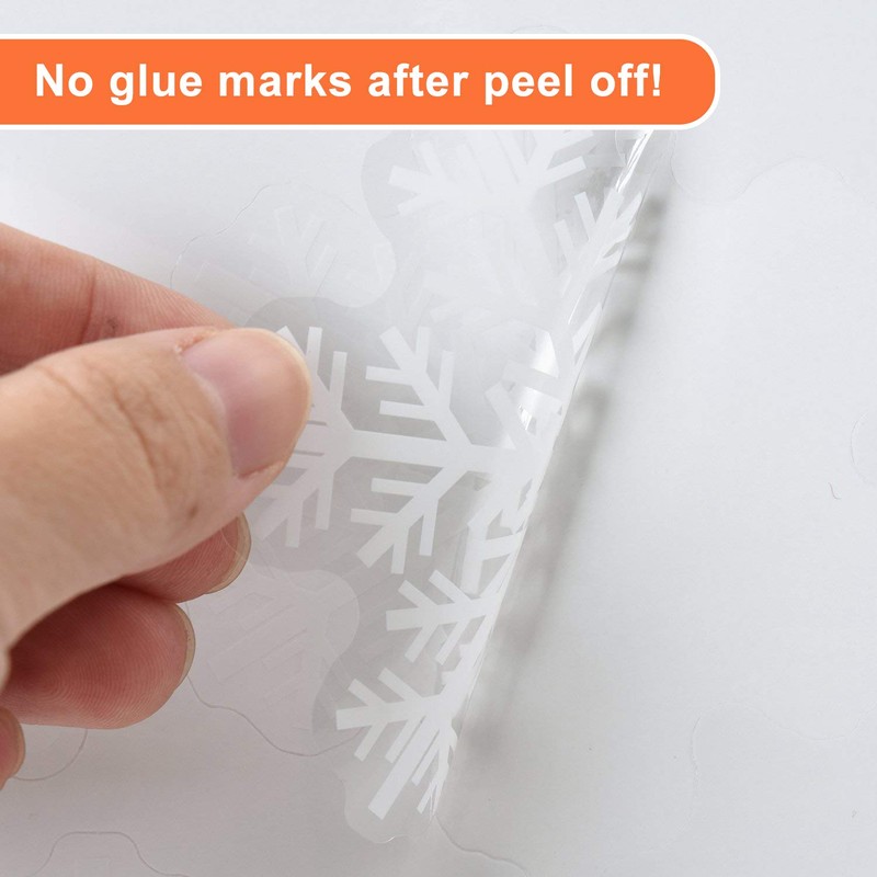 NOCHME Snowflake Window Stickers, 108 PCS Static Snow Flakes Window