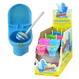 Koko's Dip-N-Lik Splash Potty Lollipop Candy - 12 Count Display Box