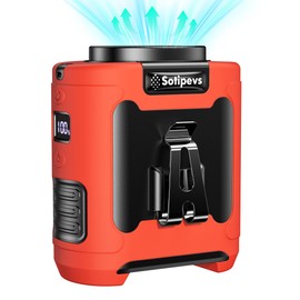 2025 Portable Waist Clip Fan 12000mAh Rechargeable, 6 Speeds 16000RPM Strong Airflow Personal Fans with Max 30H Working Time, Hands-Free Hanging Neck Fan, Wearable Belt Fans for Outdoor/Jobsite