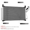 DNA MOTORING Aluminum Air Conditioning A/C Condenser Compatible with Hyundai