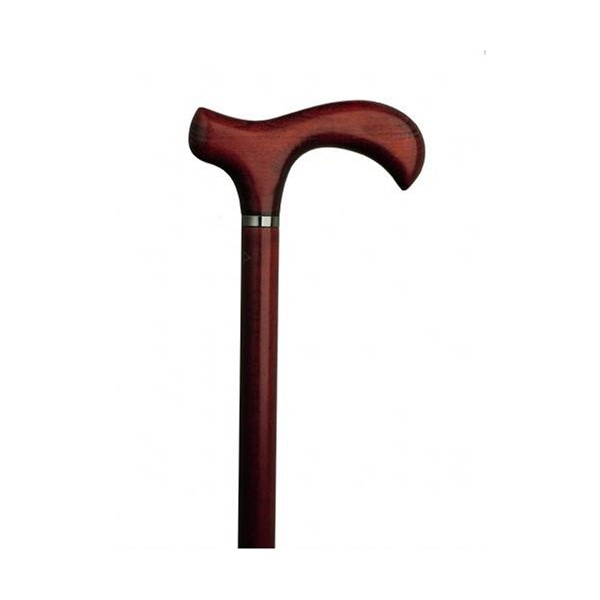 Walking Cane, Lady Melbourne, Derby Handle. This Walking Stick Cane has a Burgundy Finish That adds a Distinguished Look. Weight Capacity of 250 pounds and 36 inches Long, Hardwood Shaft.