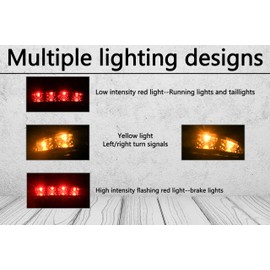 LIUJJYH Motorcycle Chopped Fender Edge Lights 12V LED turn signals Smoked Brake Taillights Compatible with Harley Dyna Sportster Honda Super Sport