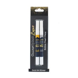 Colour Splash Luxe Pearl Pens | Gold & Silver | Vibrant Edible Colouring Felt Tip For Decorating, Baking, Writing, And Personalising Cakes