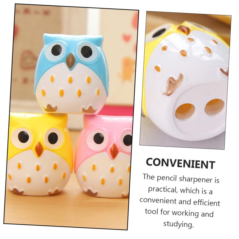 Operitacx Owl Pencil Sharpener, Electric Sharpener, Manual Pencil Sharpener, Electric