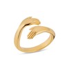 Lily Charmed - Gold Plated Adjustable Hug Ring