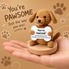 2PCS Positive Crochet Animals, Dog Ornaments For Home Office Decor