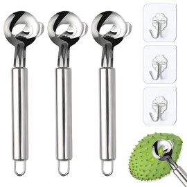 GEDEUBAN 3 PCS Pelador De Nopales Con Espinas, Cuchara Para Pelar, Cactus Peeler Spoon