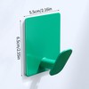 DELITON 4 Pack Colorful Hanging Hooks - Adhesive Green Cute