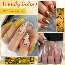 MEET ACROSS 9 Colors Gel Nail Polish + 3PCS Function Gel,Soak Off UV LED Lamp Gel Nail Polish Kit,Fashion Nail Art Design Gifts for Women Manicure Salon (SET5, 12pcs)