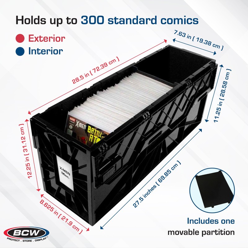 BCW Long Comic Book Bin - 2 Pack | Heavy