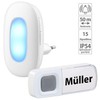 CASAcontrol Wireless Bell Socket: Socket Wireless Bell with Optical Signal,