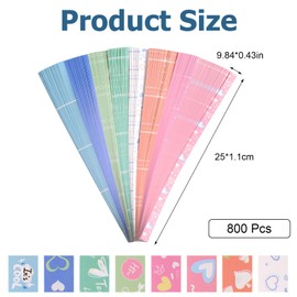 URROMA Origami-Stern-Papier, 800 St點k, Cartoon-Thema, Papier-Sternstreifen f黵 handgefertigte Kunst, Basteln, Heimkarten, Geschenk, Party und Basteldekoration, 8 Farben