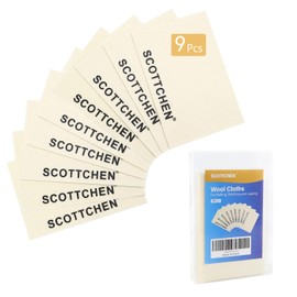 SCOTTCHEN 9Pcs Wool Cloths for Buffing,Polishing and Lapping, 6" x 4" x 1.55mm,Ideal for Lapidary, Jewelry,Glass,and Metalworking ect.