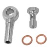 Brake Banjo Bolt M10x1.0 to 1/4 in Brake Line Banjo