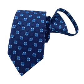 Lovacely Corbatas con cremallera para hombre, 2.76 pulgadas, clásicas, de seda, con cremallera, corbata de cachemira, varios diseños con cremallera para el cuello, azu marino ( Star Navy), Talla única
