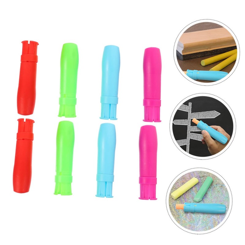 VILLFUL 8Pcs Adjustable Chalk Clip Holder Practical Water Soluble Chalk